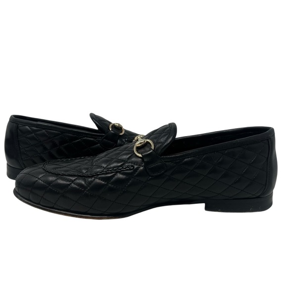 Mezlan Black Quilted Leather Slip-Ons